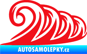 Samolepka Vlny 006 pravá moře červená