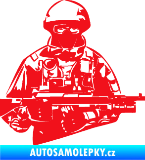 Samolepka Voják 013 pravá červená