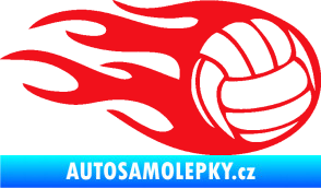 Samolepka Volejbalový míč 002 pravá červená