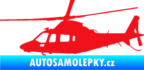 Samolepka Vrtulník 004 levá helikoptéra červená