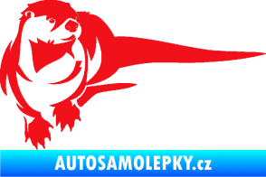 Samolepka Vydra 001 pravá červená