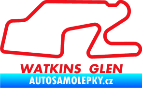 Samolepka Okruh Watkins Glen International červená