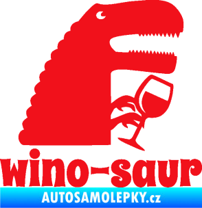 Samolepka Wino - saur 001 pravá vínečko červená