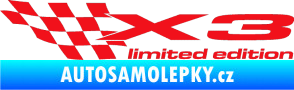 Samolepka X3 limited edition levá červená