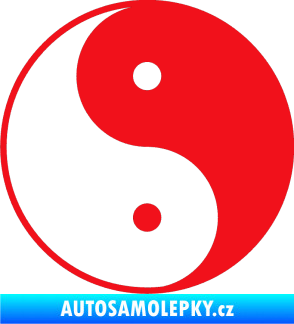 Samolepka Yin yang - logo JIN a JANG červená
