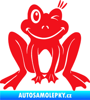 Samolepka Žába 010 pravá mrkající červená