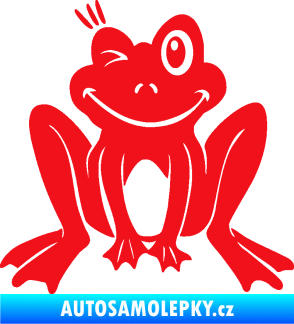 Samolepka Žába 010 levá mrkající červená