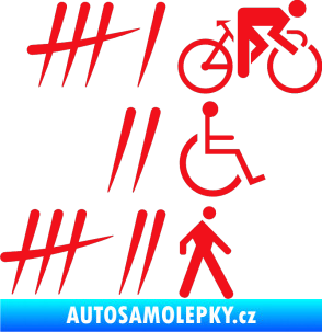 Samolepka Zářezy 001 pravá červená