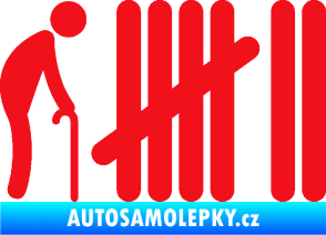 Samolepka Zářezy 005  červená