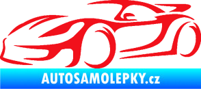 Samolepka Závodní auto 002 levá červená