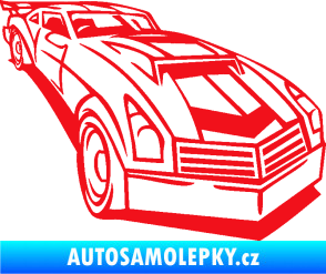 Samolepka Závodní auto 003 pravá červená