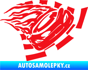 Samolepka Závodní auto 004 pravá červená