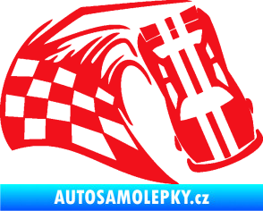 Samolepka Závodní auto 005 pravá červená