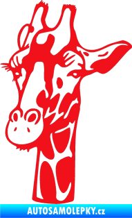 Samolepka Žirafa 001 levá červená