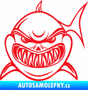 Samolepka Žralok 014 levá červená