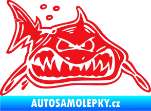 Samolepka Žralok pravá červená