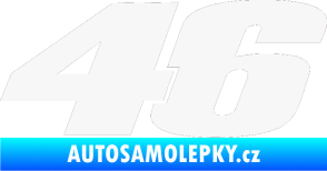 Samolepka 46 Valentino Rossi jednobarevná bílá