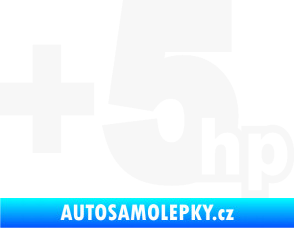 Samolepka + 5hp 003 bílá