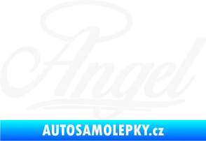 Samolepka Angel nápis bílá