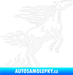 Samolepka Animal flames 001 pravá kůň bílá