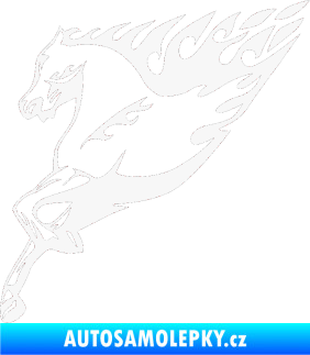 Samolepka Animal flames 002 levá kůň bílá