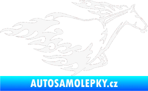 Samolepka Animal flames 003 pravá kůň bílá
