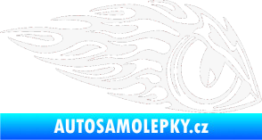 Samolepka Animal flames 016 pravá zvířecí oko bílá