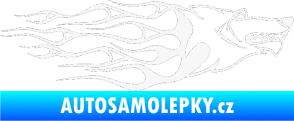 Samolepka Animal flames 017 pravá vlk bílá