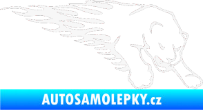Samolepka Animal flames 020 pravá puma bílá