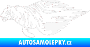 Samolepka Animal flames 021 levá tygr bílá