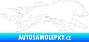 Samolepka Animal flames 032 pravá vlk bílá