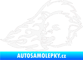 Samolepka Animal flames 036 levá vlk bílá