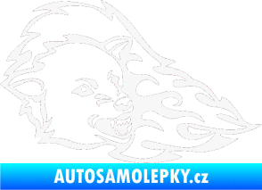 Samolepka Animal flames 036 pravá vlk bílá