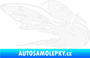 Samolepka Animal flames 037 levá žralok bílá
