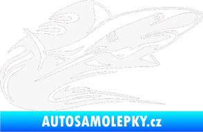 Samolepka Animal flames 037 pravá žralok bílá