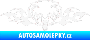 Samolepka Animal flames 038 pravá vlk bílá