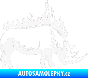 Samolepka Animal flames 049 pravá nosorožec bílá