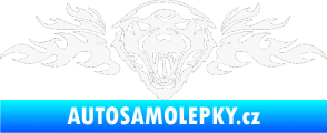 Samolepka Animal flames 058 pravá vlk bílá