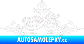 Samolepka Animal flames 070 pravá zmije bílá
