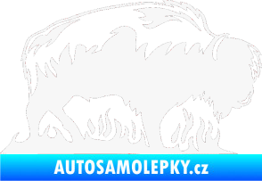 Samolepka Animal flames 071 pravá býk bílá