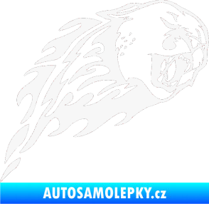 Samolepka Animal flames 083 pravá puma bílá