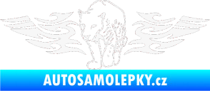 Samolepka Animal flames 085 levá levhart bílá