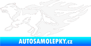 Samolepka Animal flames 090 levá vlk bílá