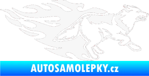 Samolepka Animal flames 090 pravá  vlk bílá