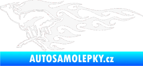 Samolepka Animal flames 092 levá antilopa bílá