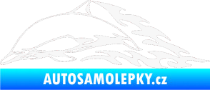Samolepka Animal flames 099 levá delfín bílá