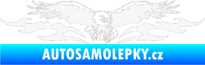 Samolepka Animal flames 100 pravá orel bílá