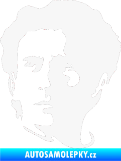 Samolepka Silueta Ayrton Senna levá bílá