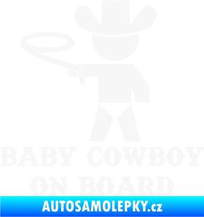 Samolepka Baby cowboy on board levá bílá