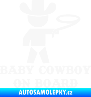 Samolepka Baby cowboy on board pravá bílá